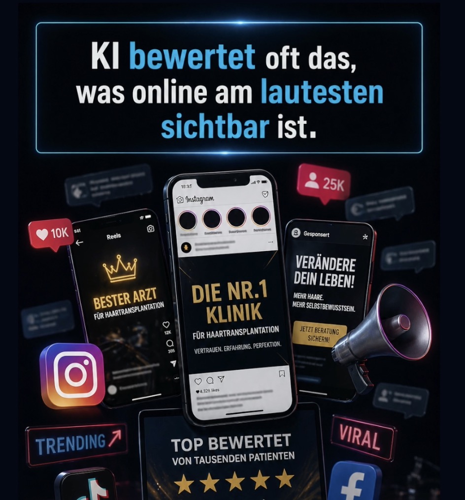 KI Bewertung über bester Arzt und beste Klinik für Haartransplantation in der Schweiz - Hairforlife.ch